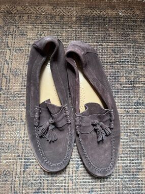 Classic Brown Suede Tassel Loafers - men’s